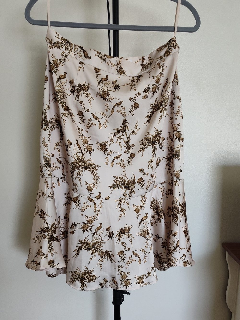 ANTONIO MELANI Cream Floral Skater Skirt